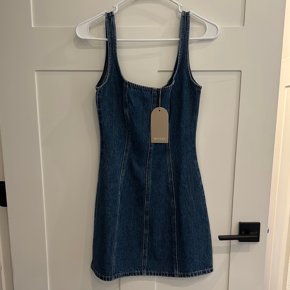 Meshki Denim Sleeveless Dress NWT